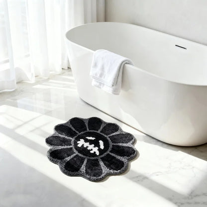 Gothic Sunflower Stitch Mouth Floor Rug
