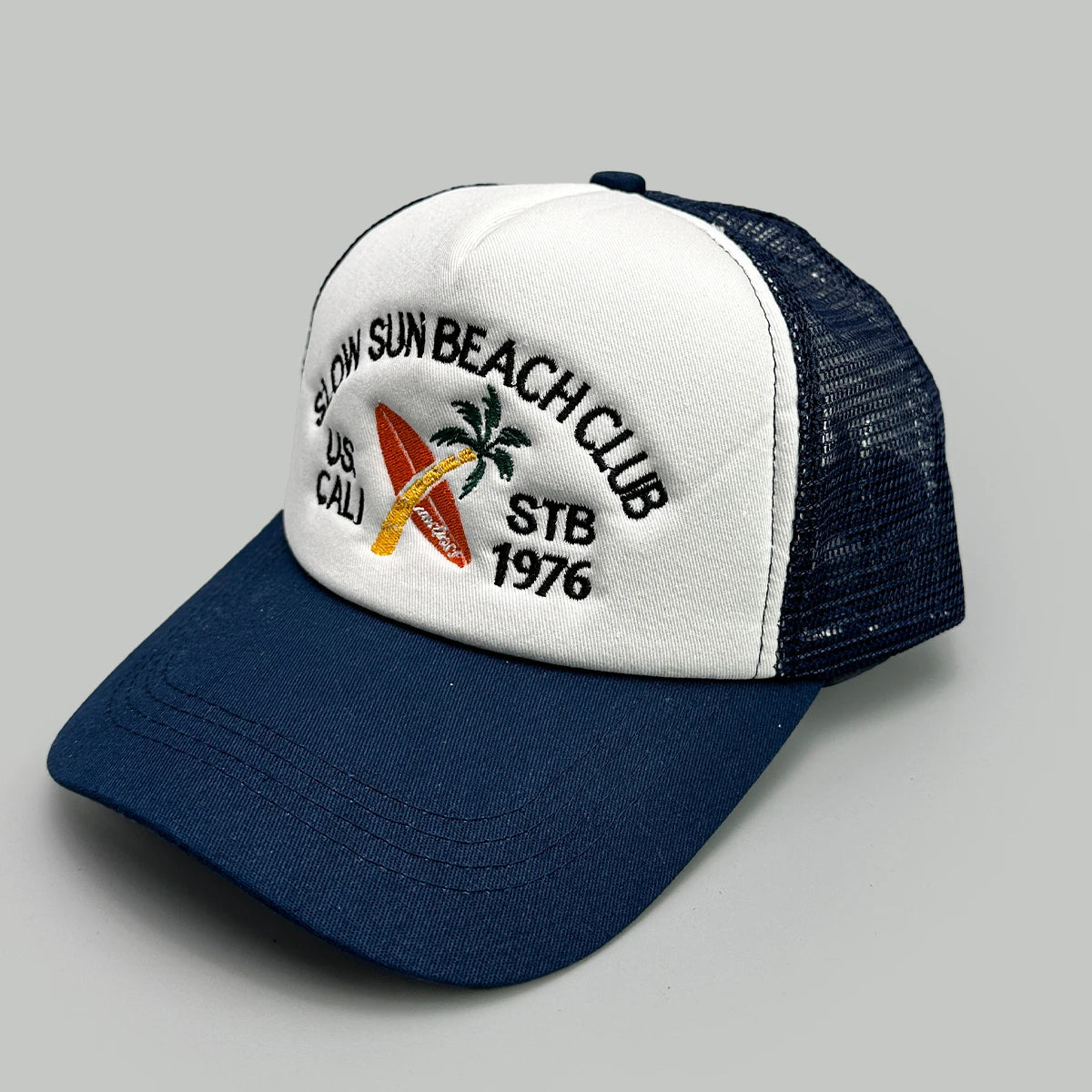 American Hip-hop Letter Embroidery Baseball Hats New Unisex Sunshade Color Block Breathable Street Versatile Mesh Trucker Caps