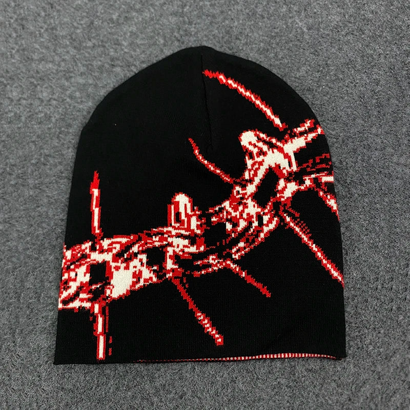 Creative Jacquard Knitted Hat Warm Woolen Pullover Hip-Hop Style Autumn Winter Unisex Hat for Men And Women