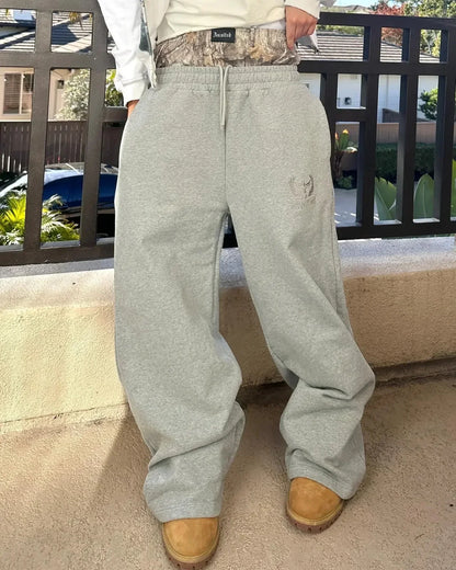 Poker embroidered double waist pants loose Y2K jogging pants punk street clothes bulk men and women sports pants