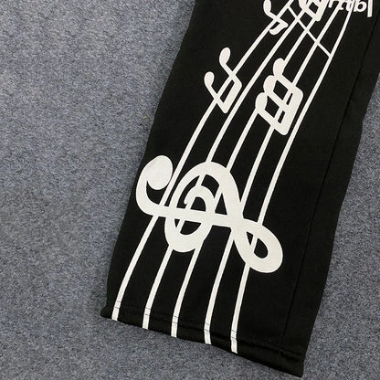 2000s American Vintage Creative Personalized Letters Printed Pants Hip Hop Street Casual Sports Pants Loose Elastic Jogging Pant