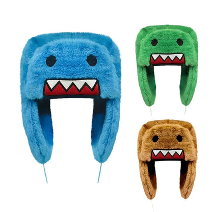 New Winter Warm Domo Kun Sprint Autume Brown Hat Ushanka Hat Cute Winter Hat for Boys Girls Kids Cartoon Anime Cap Gorras