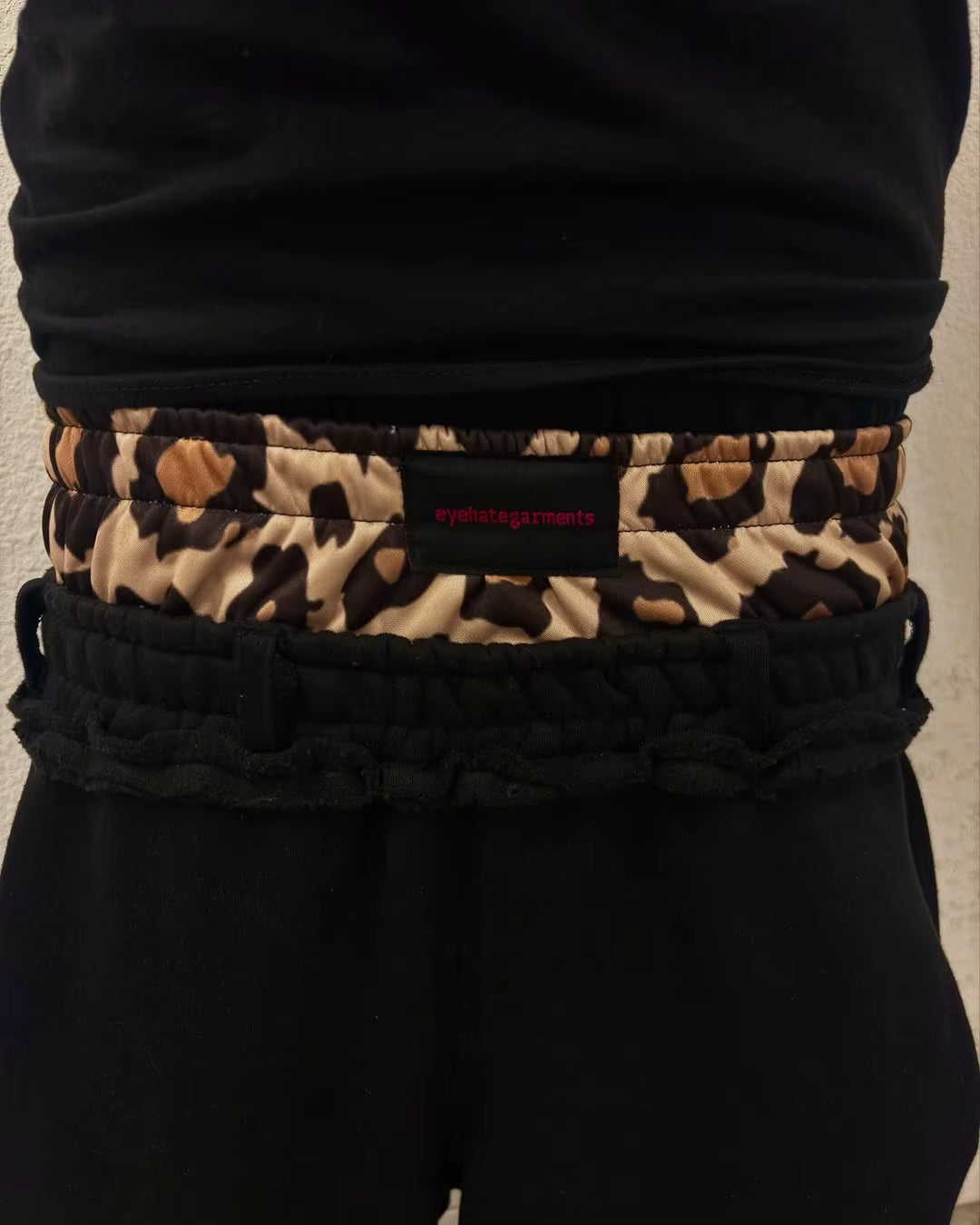 Retro Double Waist Design Casual Street Men Pants Hip-Hop Gothic Harajuku Loose Pants Y2K Letter Pattern Sports Pants