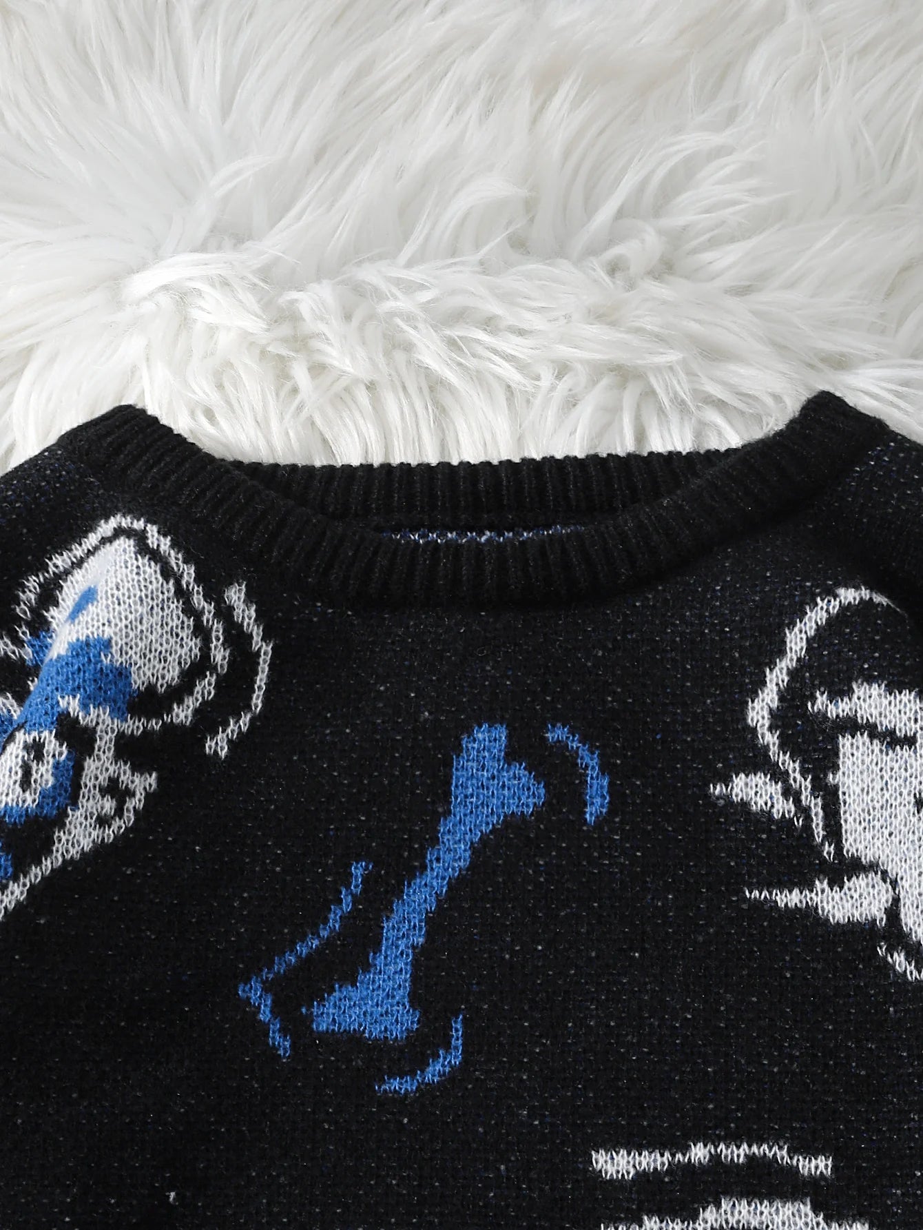 Dragon Roar Jacquard Double-Sided Pattern Pullover Sweater Casual Crew Neck Knitted Men'S Pullover Casual Crew Neck Knitted Men'