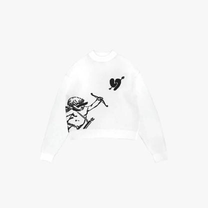 Casual Commuter Style Oversized round Neck Knitwear Women'S Pullover Sweater Geometric Pattern Long Sleeve Comfortable Leisure