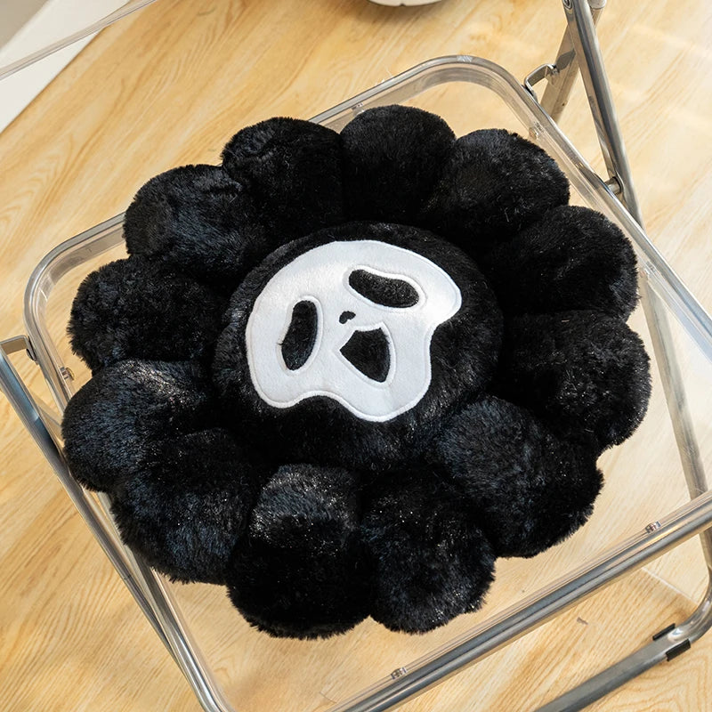Flower Pillow Cushion Office Chair Ghost Devil Sunflower Plush Pillow Plant Petal Cushion Stuffed Toys for Girls Home Decor Gift