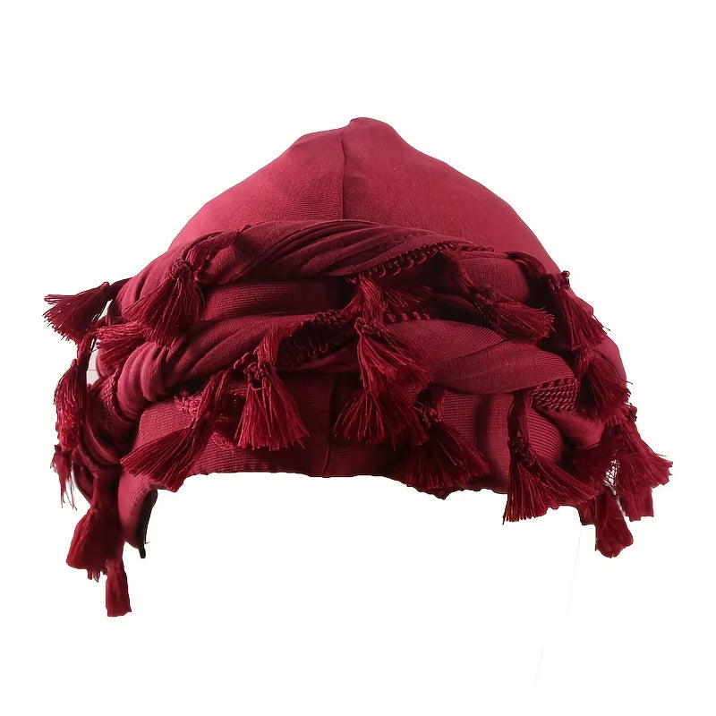 Vintage Twist Turban Head Wraps for Men Stretch Modal and Satin Turban Scarf Tie for Hair Drawstring Closure, and Machine Washab