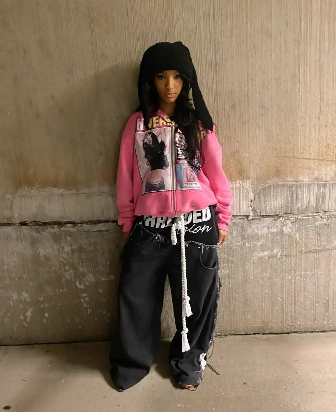 Retro Fashion Printed Pattern Hoodie Y2K Gothic Street Clothing Men and Women Loose Casual Sportswear K Pop Clothes
